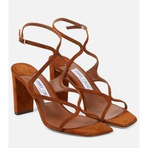 NEW JIMMY CHOO women's azie 85 sandals in tan